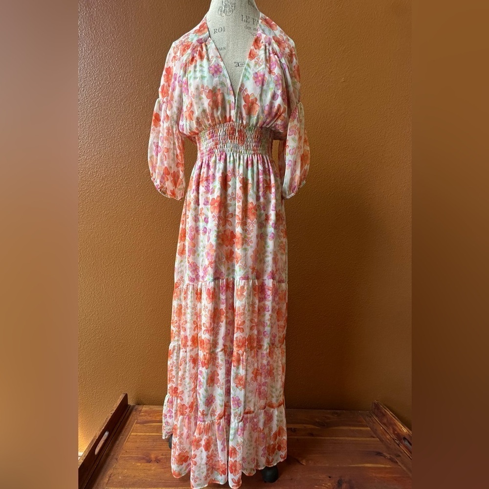 Misa “Pippa” Floral Tiered Maxi Dress Size Medium Excellent Condition! - Picture 5 of 10